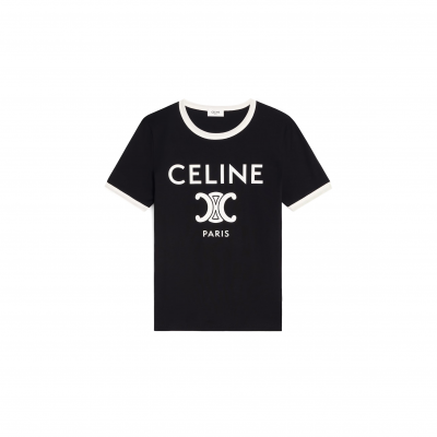 CELINE CELINE PARIS T-SHIRT IN COTTON JERSEY 2X872671Q.38AW